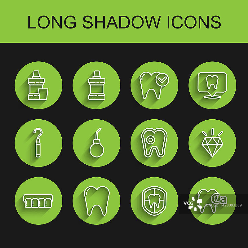 假牙模型与漱口水图片素材