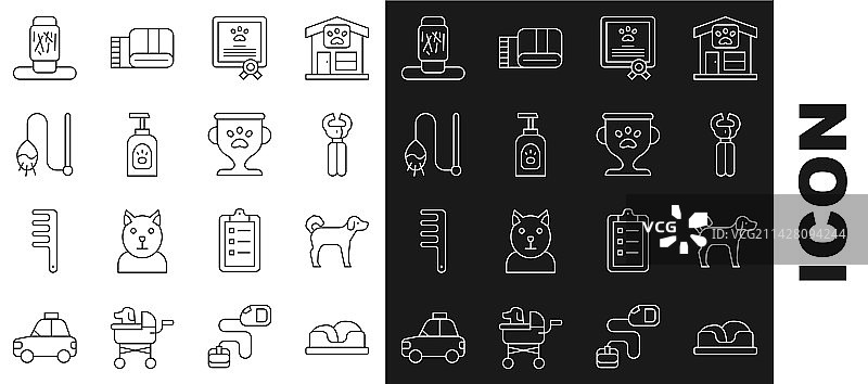 宠物床狗狗指甲钳证书套装图片素材