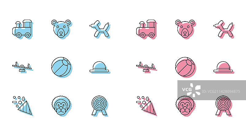 节日彩纸野生狮子玩具火车系列图片素材