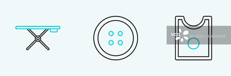缝纫图案熨衣板纽扣线条设计图片素材