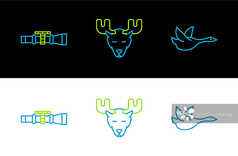 飞鸭、狙击手和光学瞄准镜图片素材