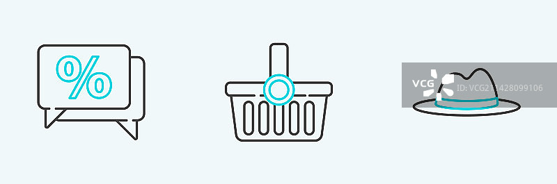 带丝带男士帽子折扣标签套装图片素材