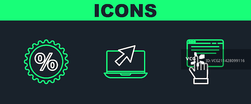 屏幕在线购物折扣图片素材