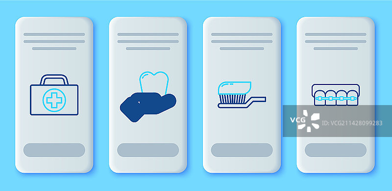 牙齿、牙刷和牙膏图案图片素材