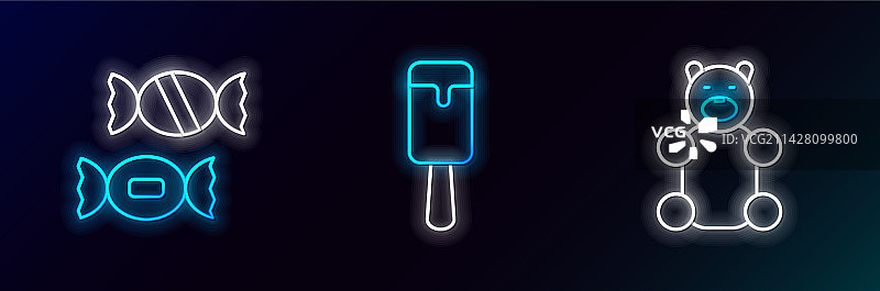 糖果和冰淇淋套餐banner图片素材