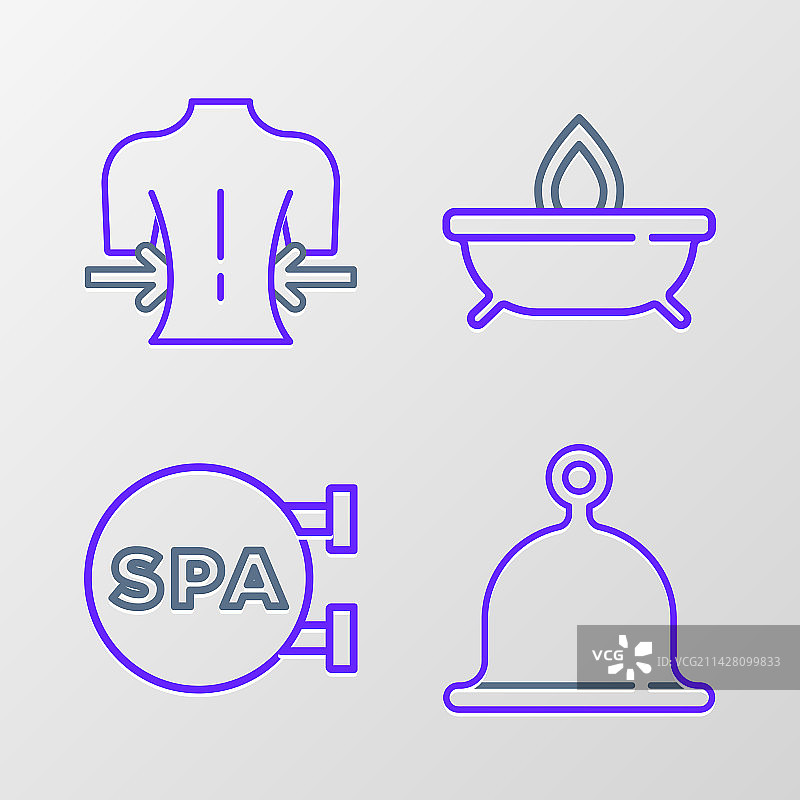 桑拿帽水疗沙龙香薰图标图片素材