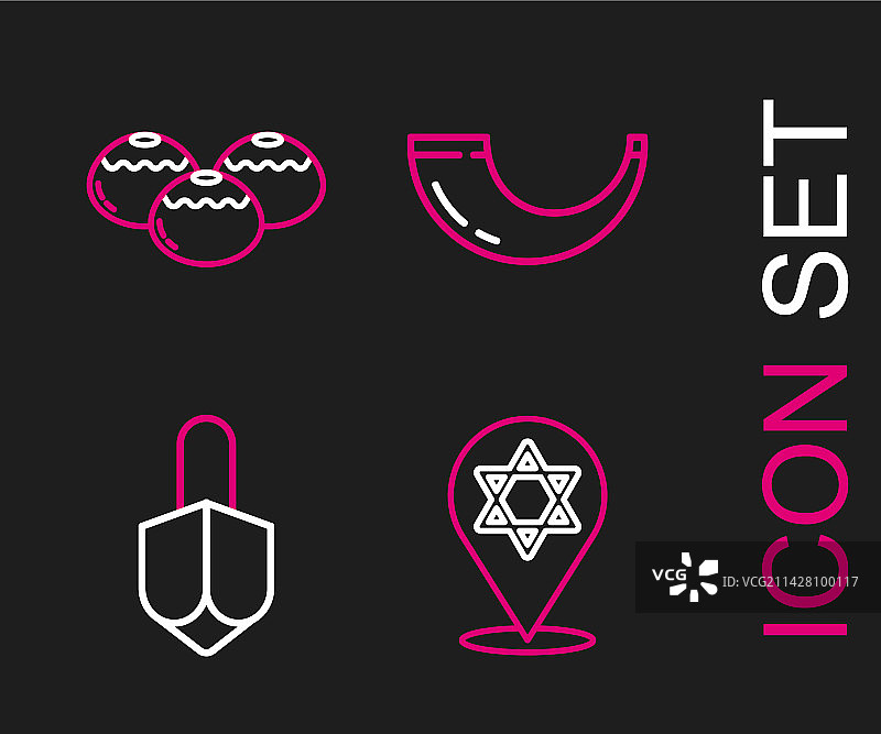 大卫之星、光明节陀螺图片素材