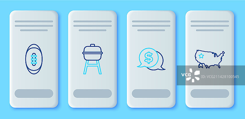 烧烤架、美元硬币套装图片素材