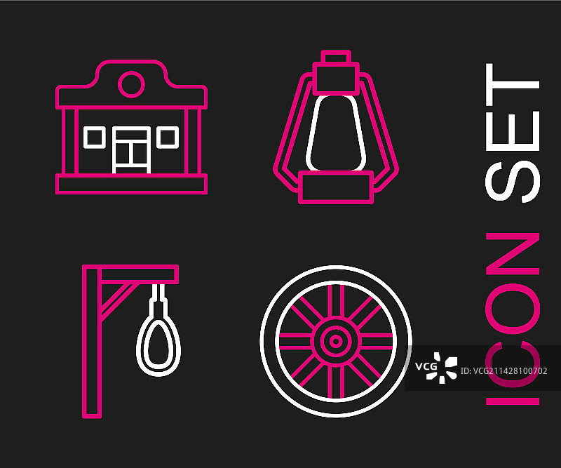 旧木轮绞架露营图片素材