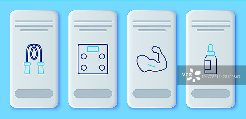 浴室体重秤健美肌肉跳跃线条设计图片素材