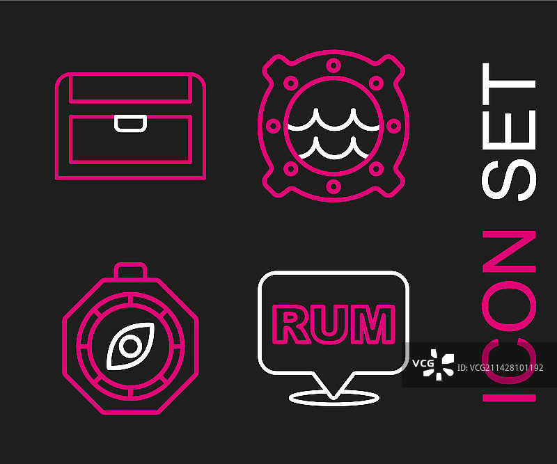 朗姆酒、指南针、船舷图片素材