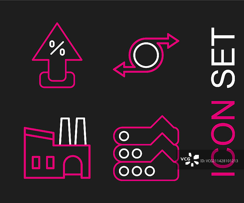 图表、工厂、箭头图片素材