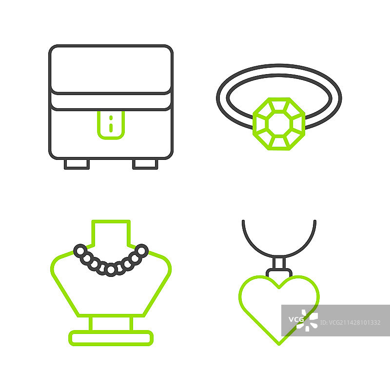 心形吊坠项链图片素材