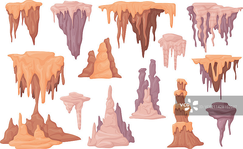 水下石笋和石钟乳图片素材