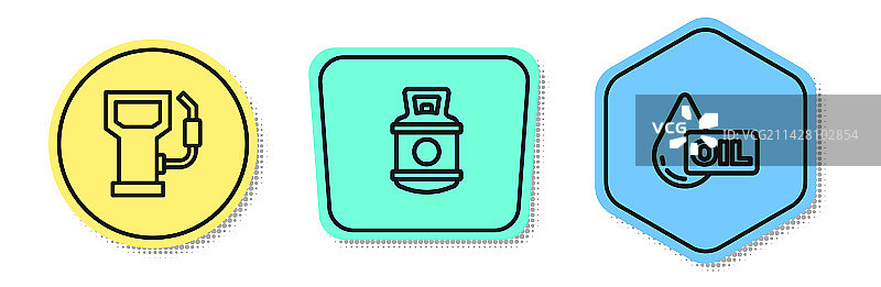 加油站丙烷罐图标集图片素材