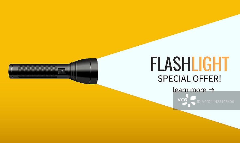 写実的な手电筒広告バナー图片素材