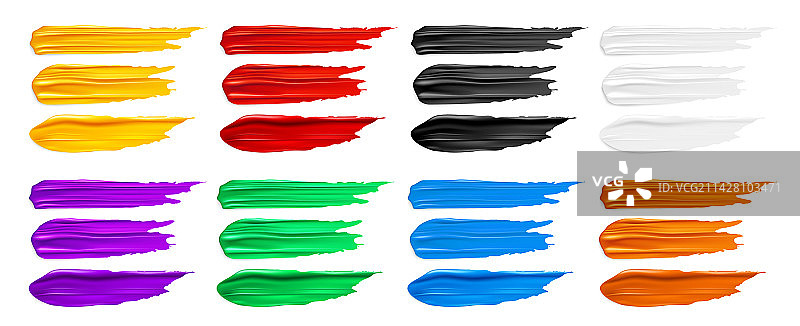 彩色笔刷笔触合集图片素材