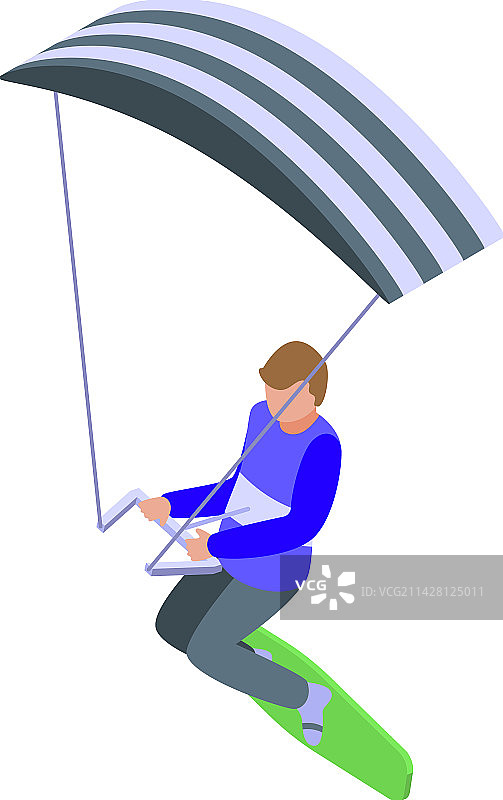 风筝冲浪图标2.5D风筝图片素材