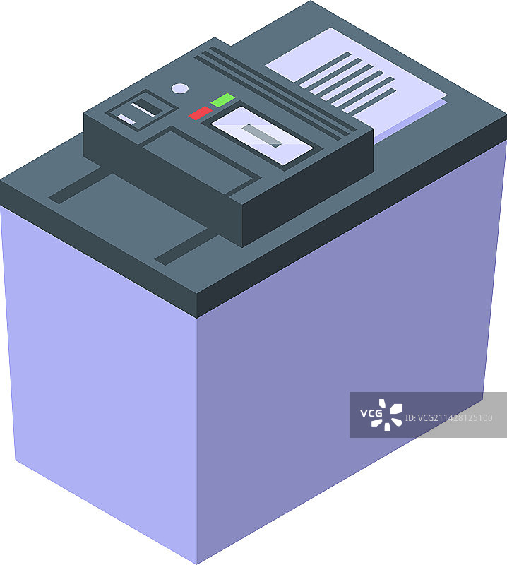 电子投票锁定箱图标2.5D图片素材