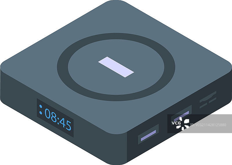 智能电视盒Isometric互联网视频图标图片素材