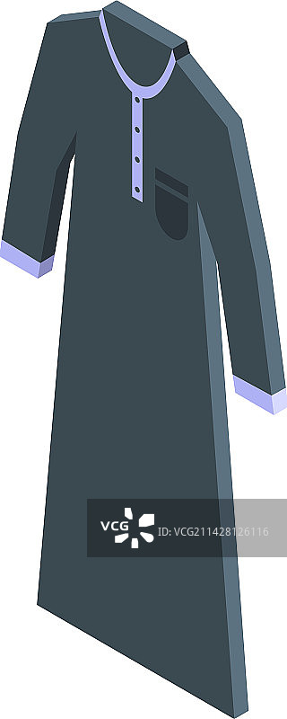 黑色穆斯林布料等距阿拉伯图标图片素材