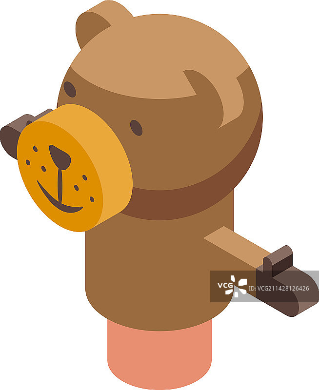 小熊玩偶娃娃图标2.5D动物图片素材