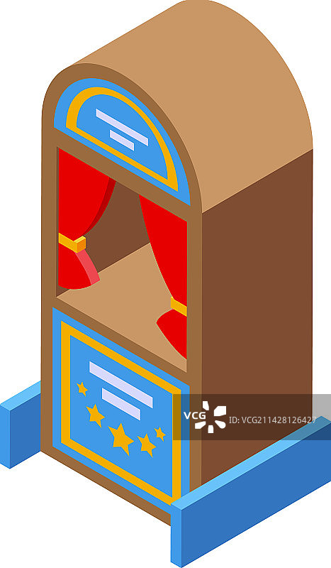 儿童剧院标志2.5D木偶舞台图片素材