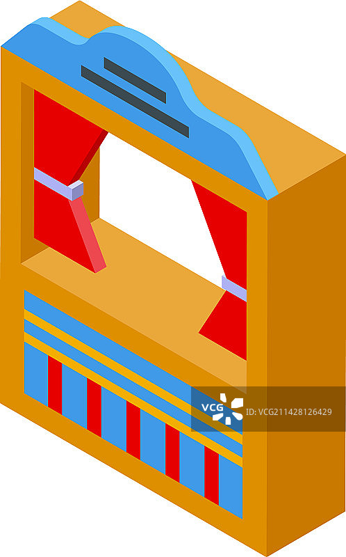 儿童木偶戏窗口图标2.5D图片素材