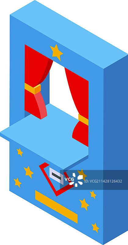 2.5D木偶剧场舞台儿童图标图片素材