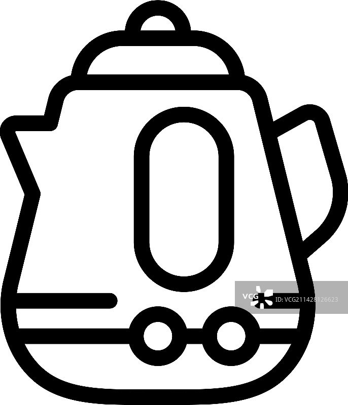 陶瓷水壶图标轮廓水热图片素材