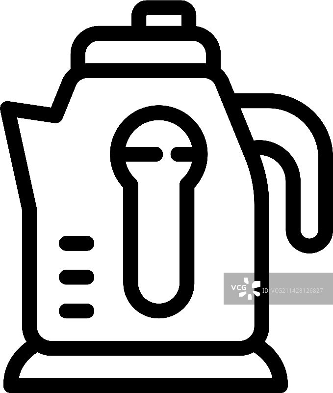 复古水壶图标轮廓图片素材