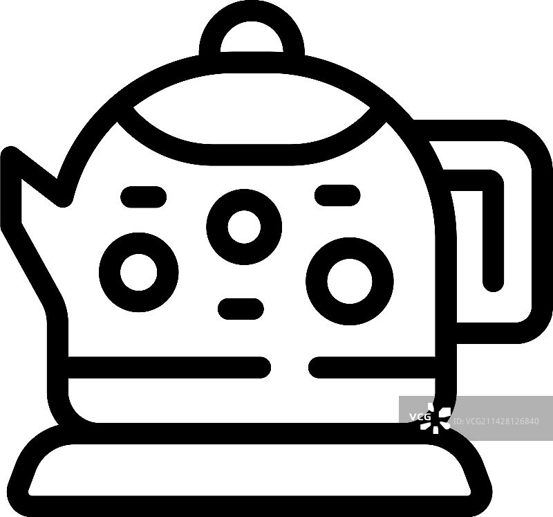 现代水壶轮廓图标图片素材