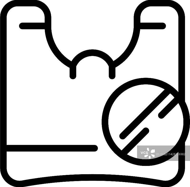 微塑料污染包包轮廓图标图片素材