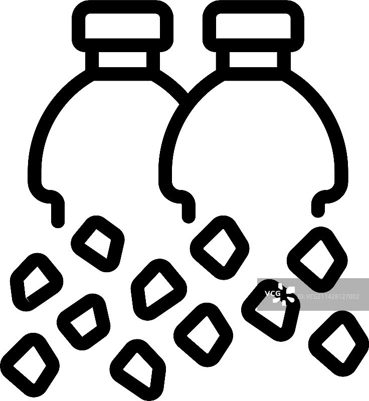 微塑料污染循环图标轮廓图片素材