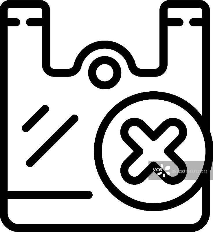 海洋塑料污染图标轮廓图片素材