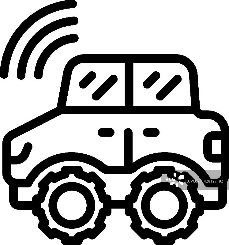 RC吉普车图标轮廓无线电控制图片素材