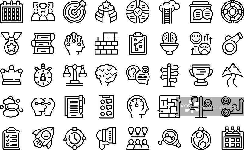 人生导师图标集问题大纲图片素材