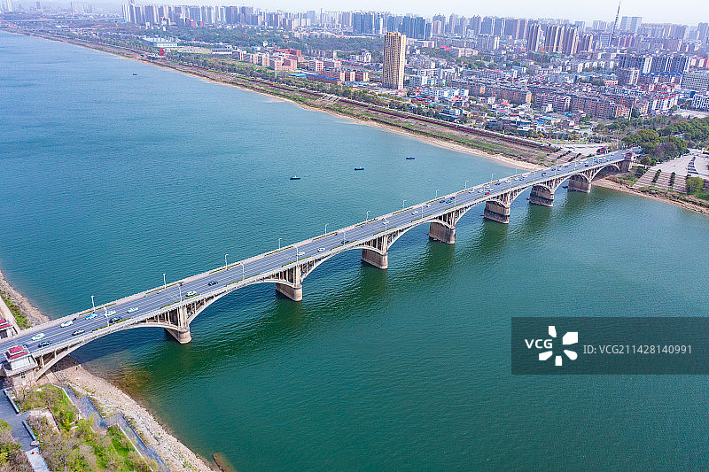 航拍湖南湘潭市城市风光图片素材