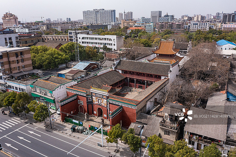 航拍湖南湘潭市城市风光图片素材