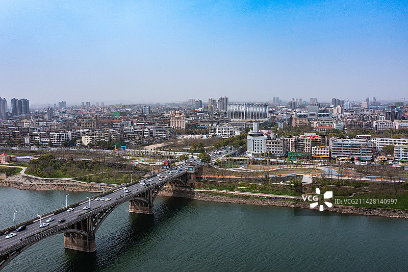 航拍湖南湘潭市城市风光图片素材