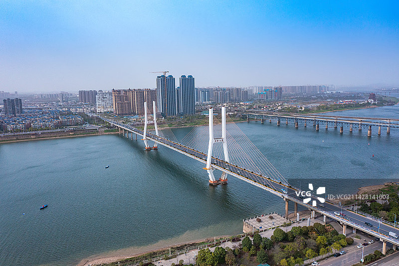 航拍湖南湘潭市城市风光图片素材