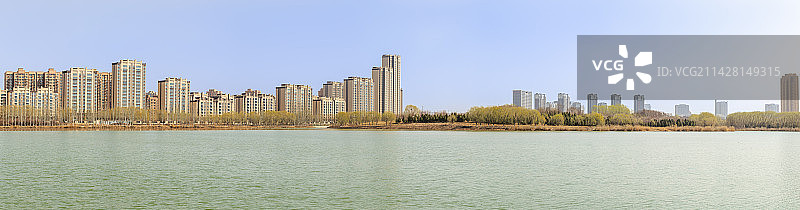 宁夏银川七十二连湖初春景色图片素材