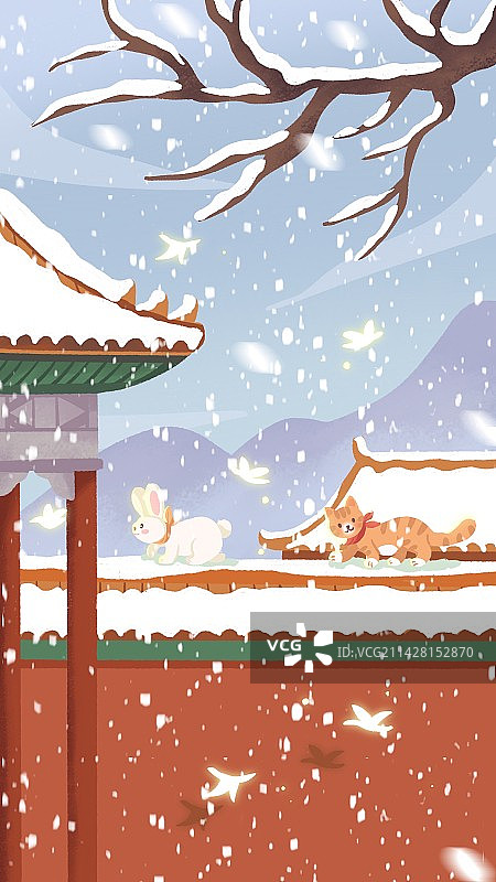 故宫大雪图片素材