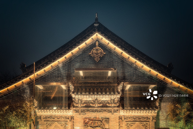 关中屋檐图片素材