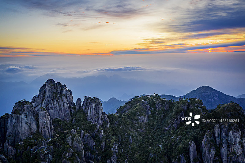 江西三清山日出风光图片素材