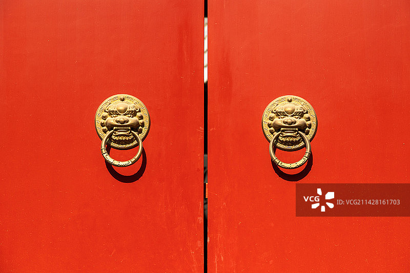 东方元素红门宅门门环图片素材