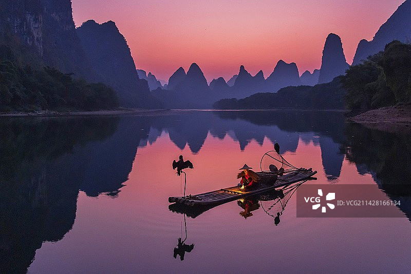 桂林阳朔漓江渔歌图片素材