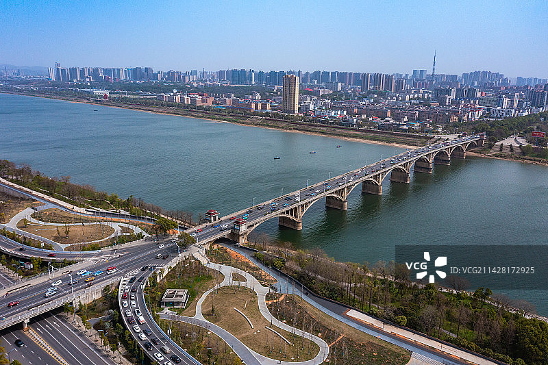 航拍湖南湘潭市城市风光图片素材