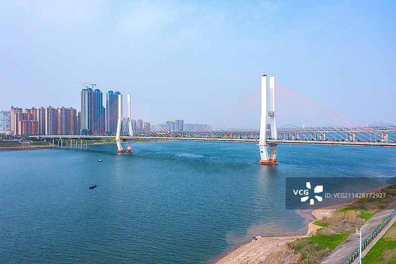 航拍湖南湘潭市城市风光图片素材