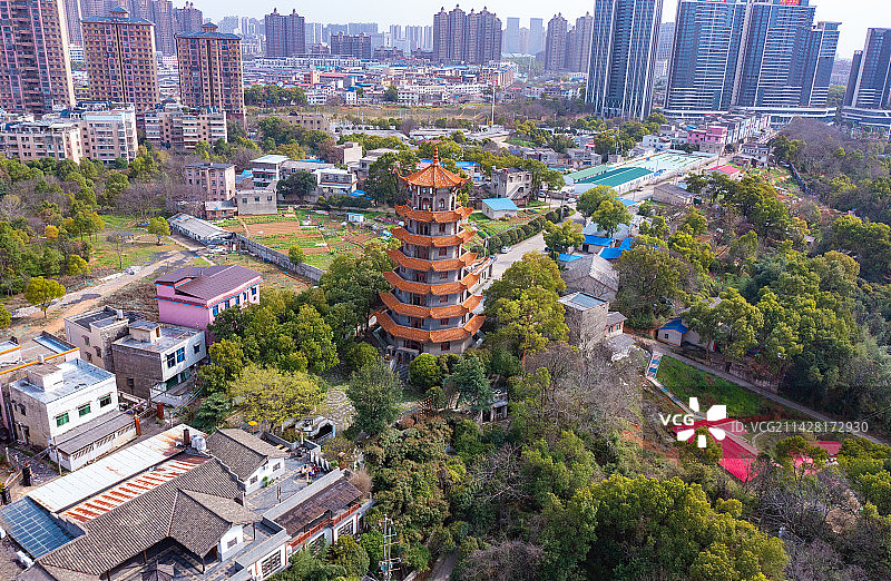 航拍湖南湘潭市城市风光图片素材